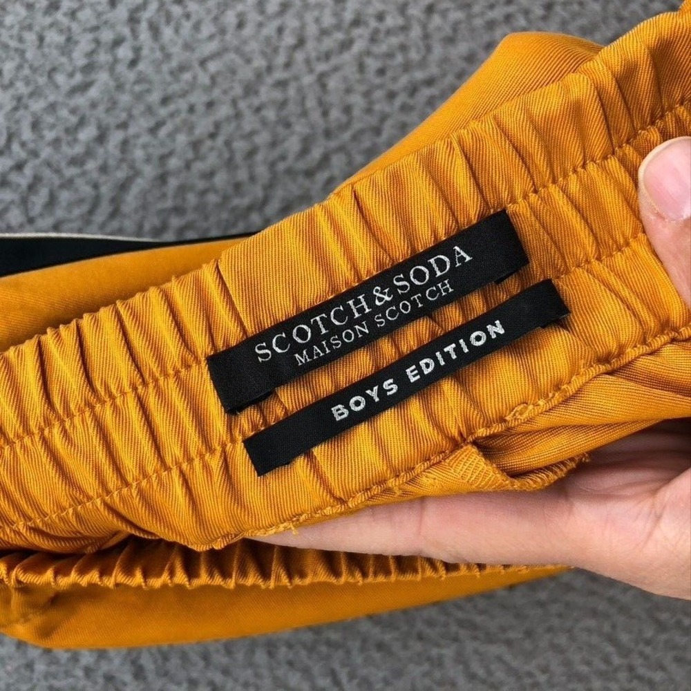 Scotch & Soda Maison Scotch Boys Edition Track Pants Womens Large Golden Yellow - Picture 10 of 15